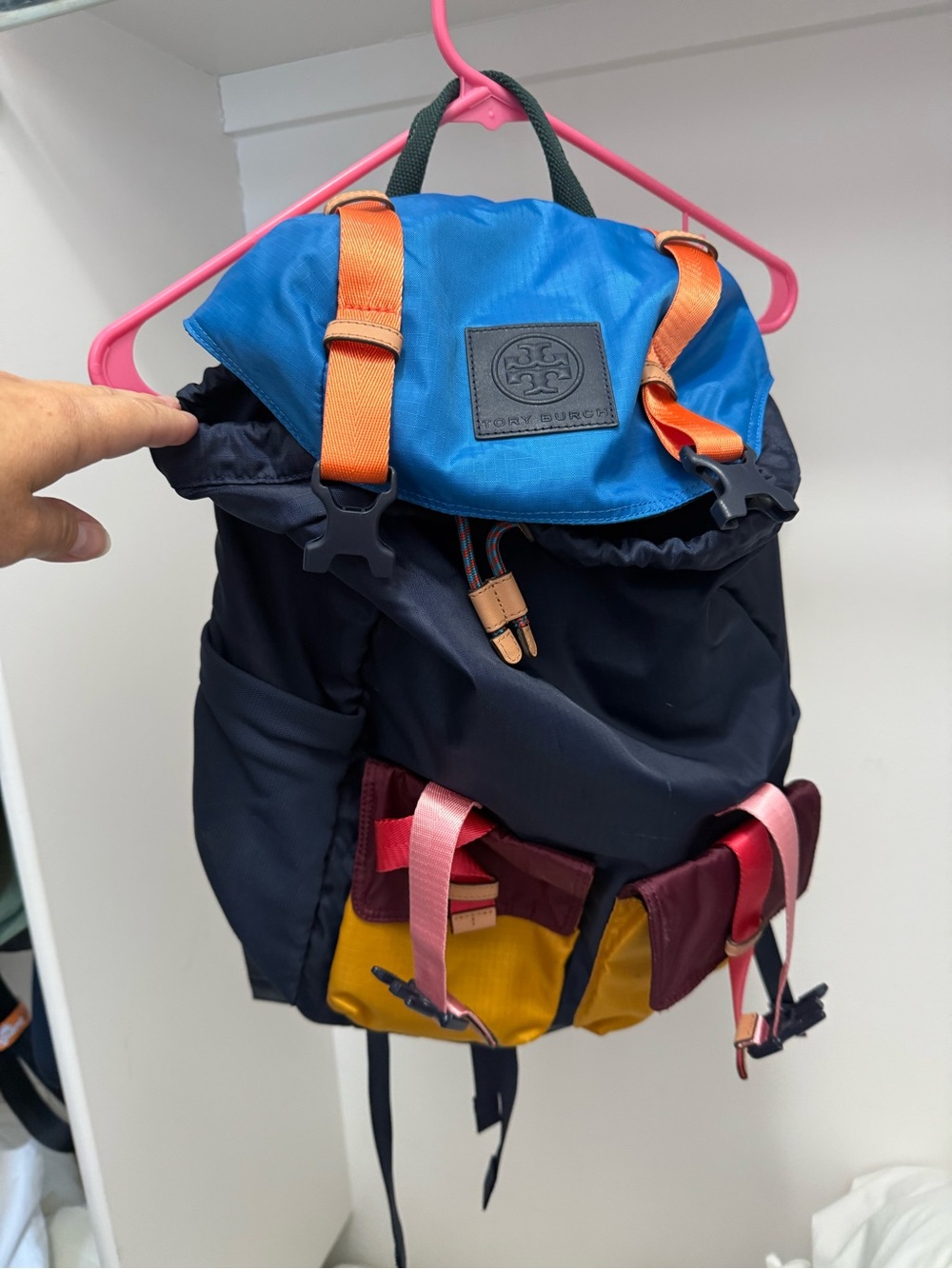 Tory Burch - Riptide Navy Mesh Backpack - Picture 2 of 10
